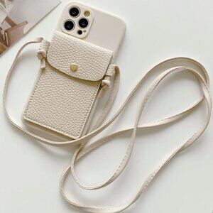 Card Slot & Strap Decor Case Compatible With iPhone Beige / 11 Pro Max
